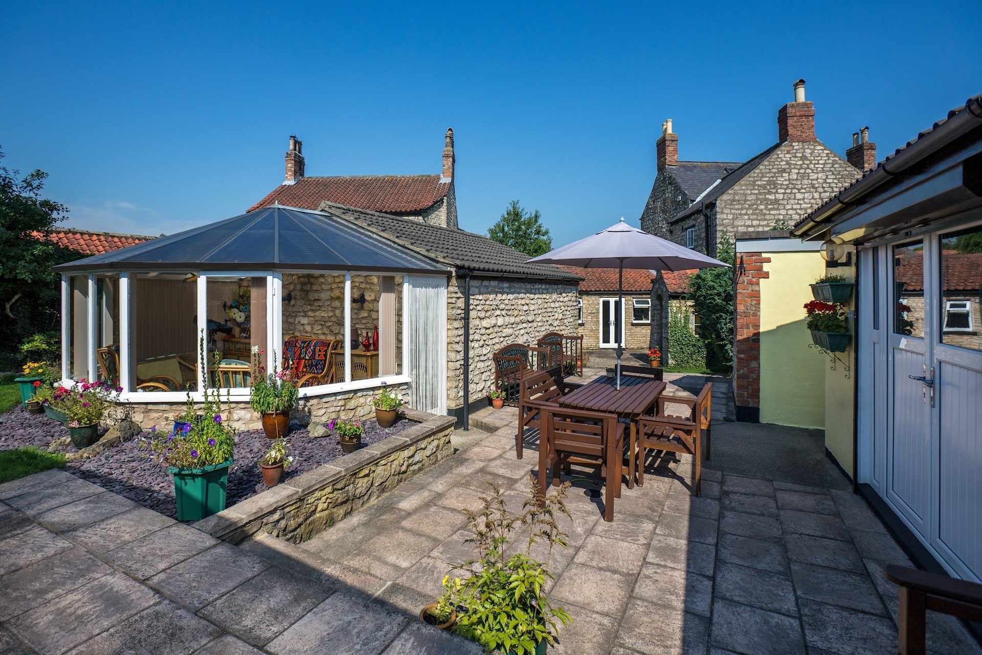 Conservatory and patio